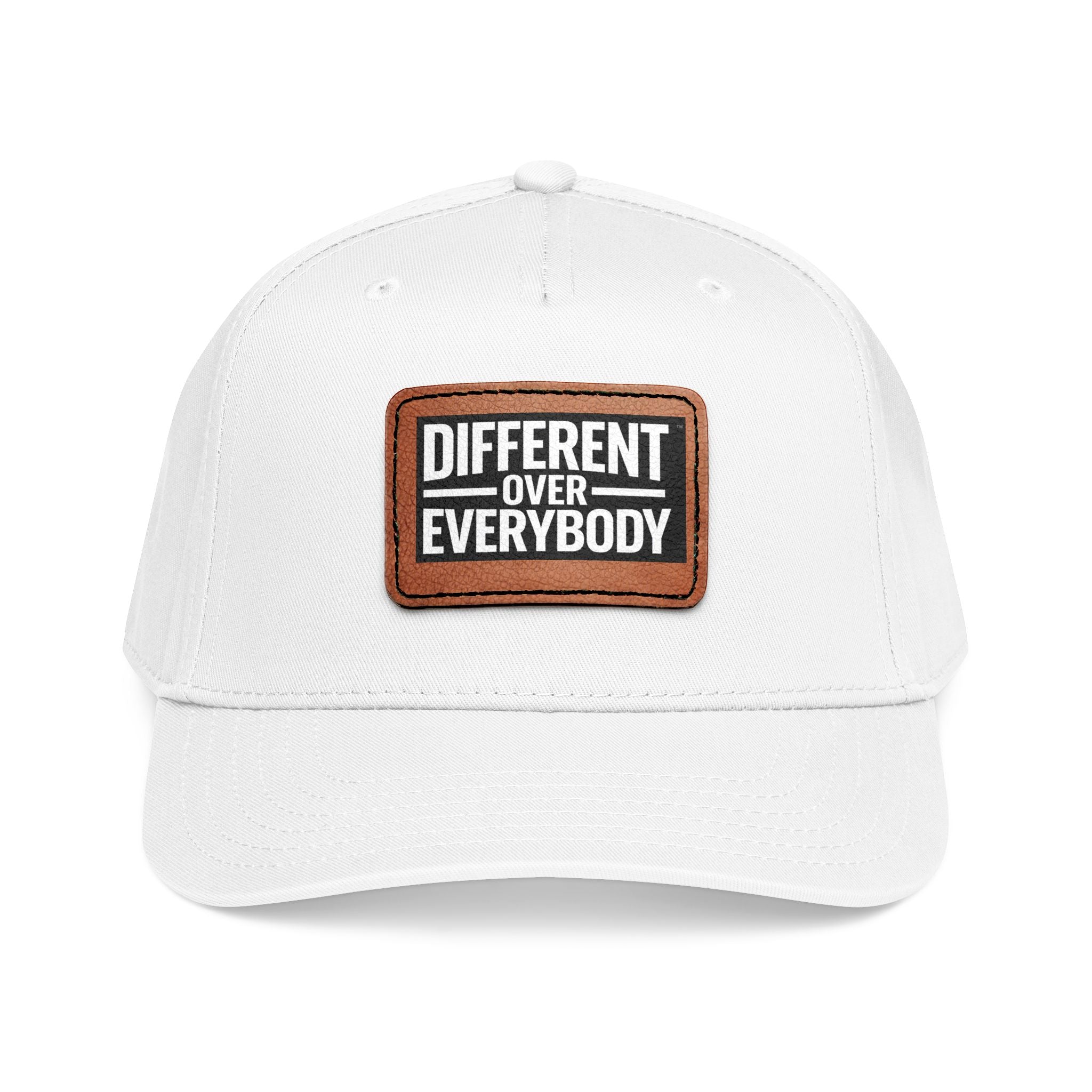 Mid Profile Baseball Cap with Leather Patch