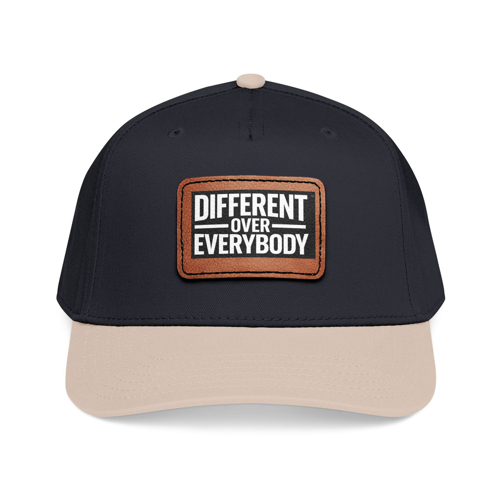 Mid Profile Baseball Cap with Leather Patch