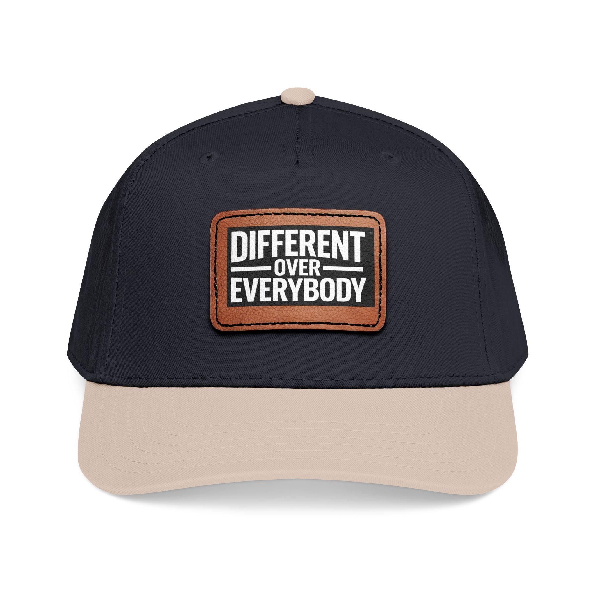 Mid Profile Baseball Cap with Leather Patch