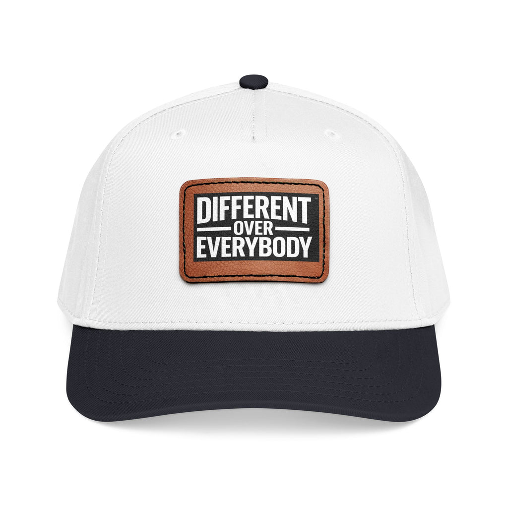 Mid Profile Baseball Cap with Leather Patch